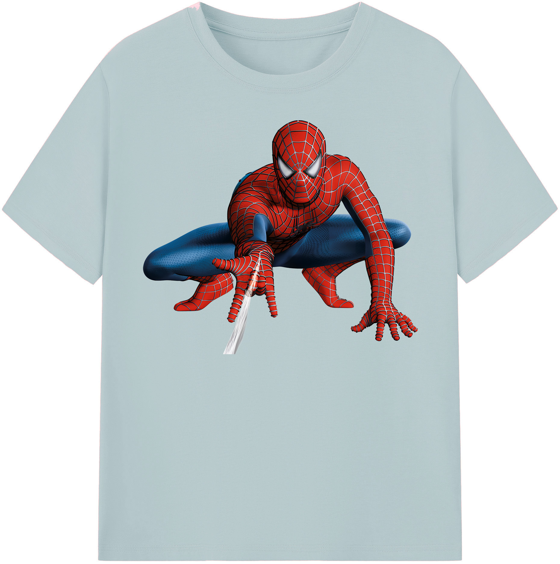 （画像用） Spider Man スパイダーマン 綿100％半袖Tシャツ（フロントプリント）
